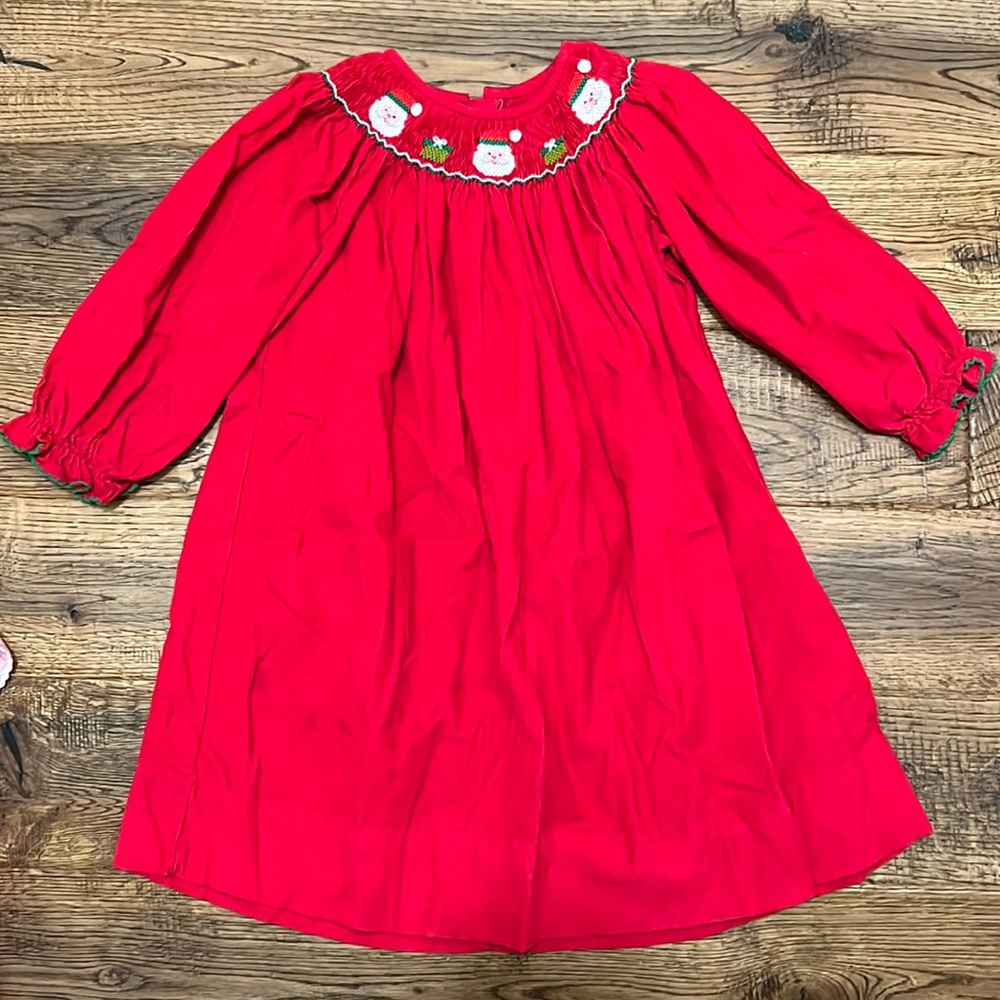 Edgehill Collection Smocked Corduroy Christmas Dress